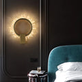 Galisa Modern Rock Crystal Wall Ring Wall Sconce Besides Bed Wall Sconce Kevin Studio Inc 13.8