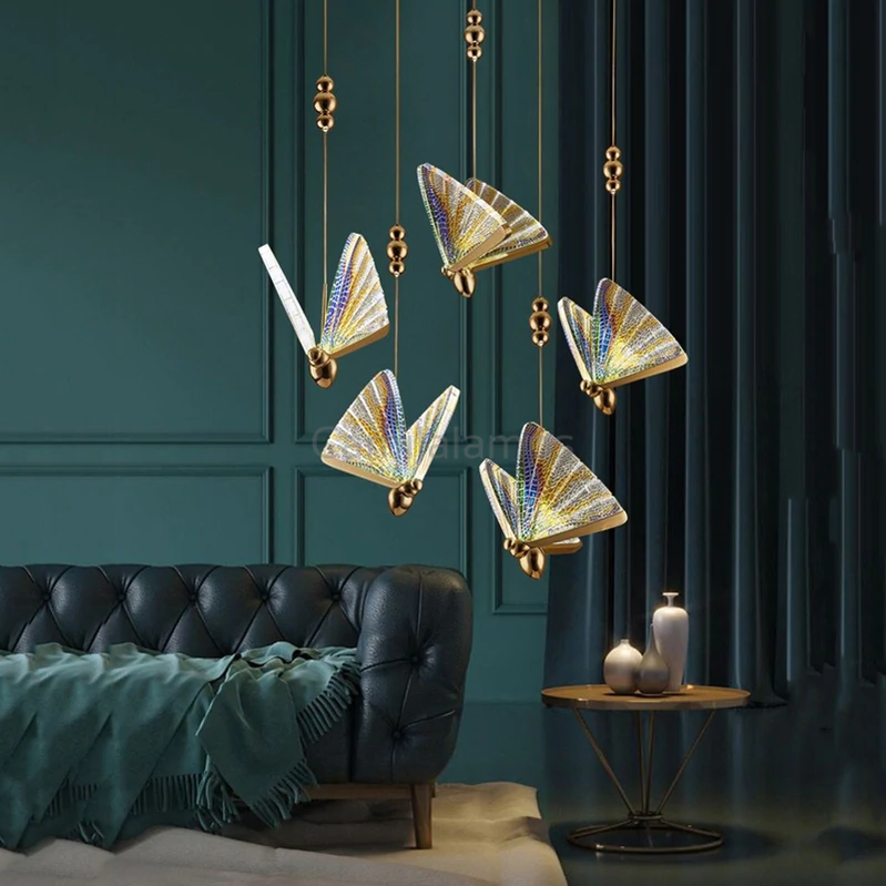 Creative Butterfly Colorful Pendant Light - Ineffable Lighting