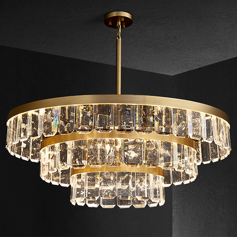 Rebecca Postmodern Multi Tier Crystal Chandelier - Ineffable Lighting