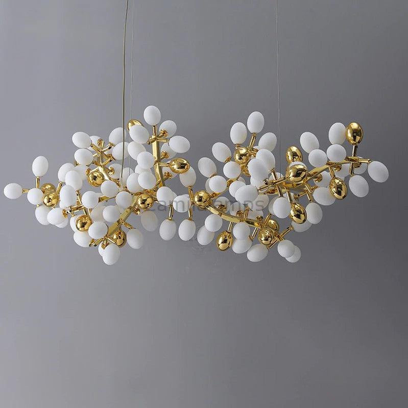 Modern Artistic Linear Grape Chandelier - Ineffable Lighting