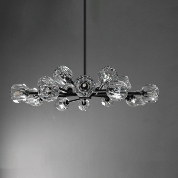 Bille De Crystal Ball Round Chandelier 48"