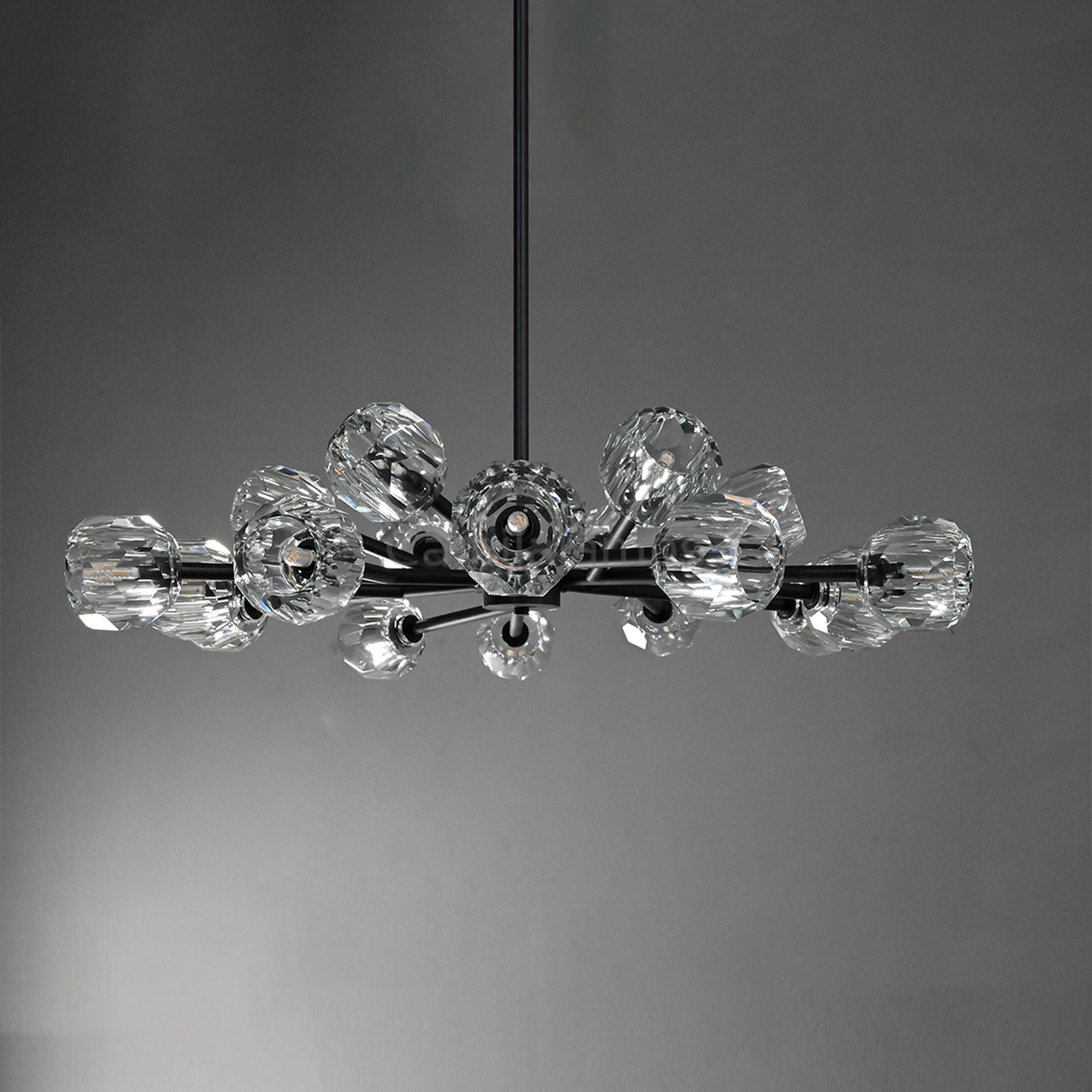 Bille De Crystal Ball Round Chandelier 48"