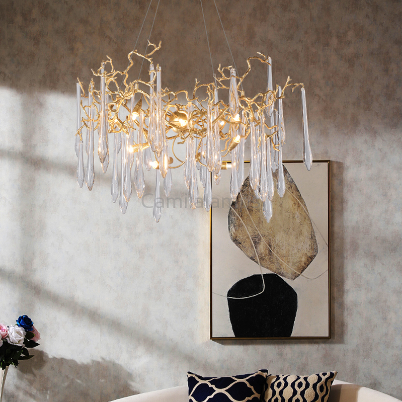 Cecily Modern Crystal  Branch Chandelier - Ineffable Lighting