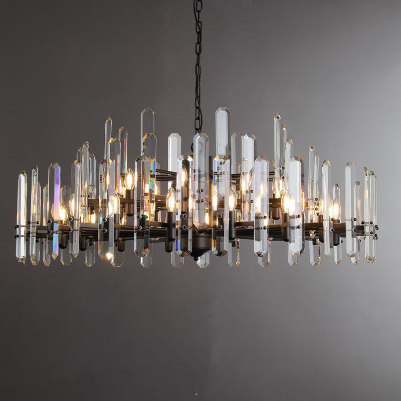 Bonningtan Prism Crystal Round & Linear Chandelier