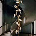 Lucky Bird Glass Tree Branch Chandelier For Staircase - thebelacan