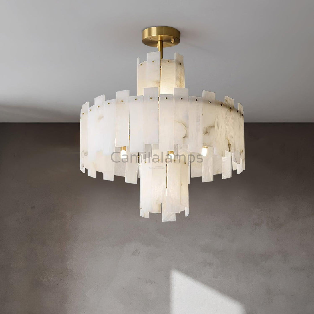 Regina Alabaster Round Chandelier