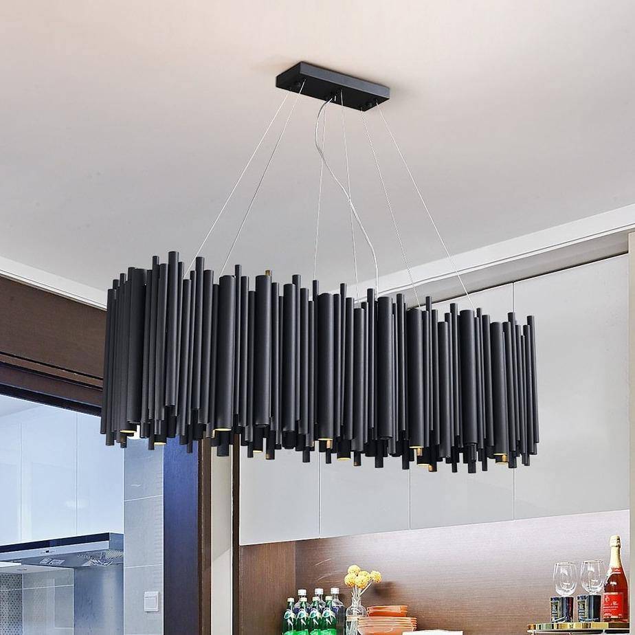 Emrys Rectangle Black Chandelier