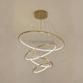 Multi Rings Modern Staircase Chandelier - Ineffable Lighting