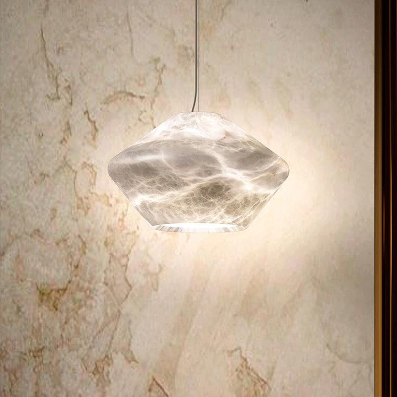 Decorative Alabaster Bedside Pendant Light, Living Room Pendant Light  Kevinstudiolives   