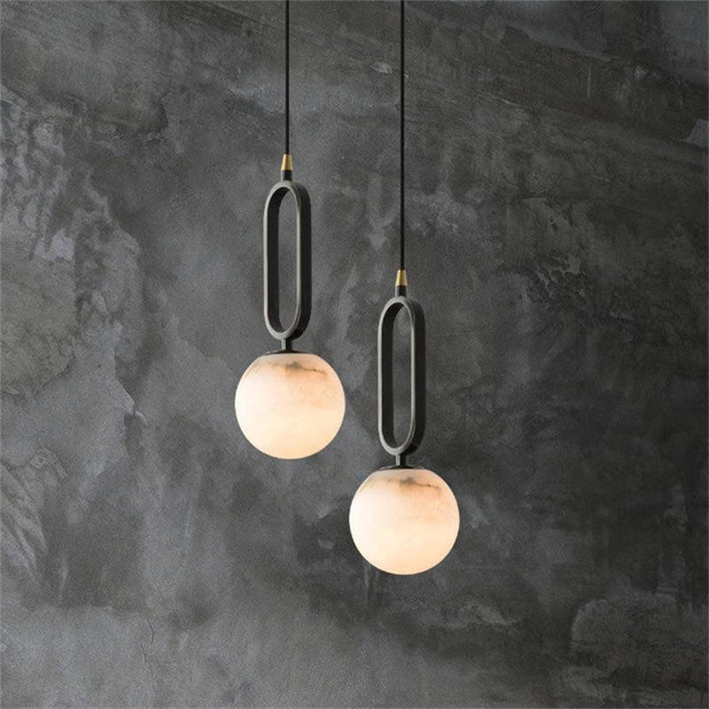 Alita Modern Alabaster Sphere Pendant Light For Bedroom Pendant Light Kevin Studio Inc   