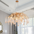 Agnes Brass Branch Crystal Chandelier - Ineffable Lighting