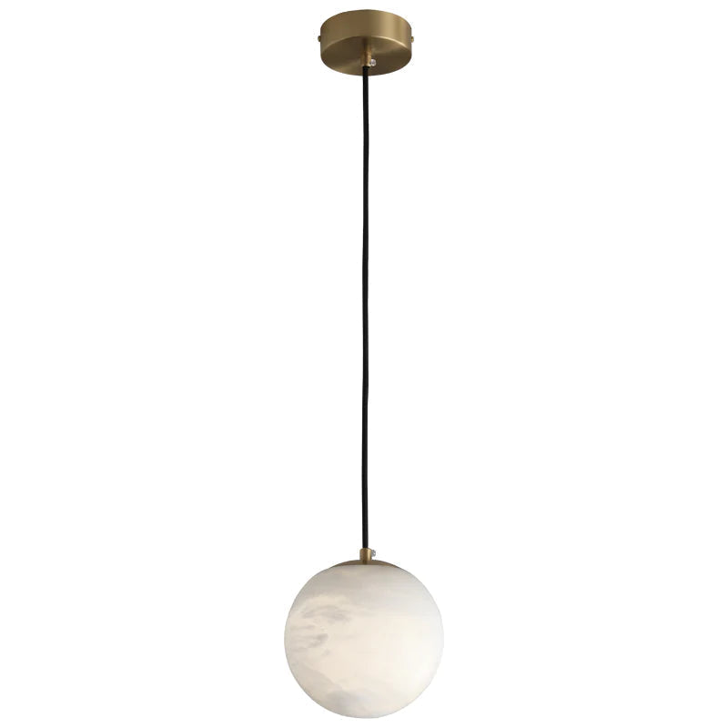 Kevin Hansa Alabaster Ball Pendant Light, Island Mini Pendant Light  Kevinstudiolives   