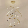 Multi Rings Modern Staircase Chandelier - Ineffable Lighting