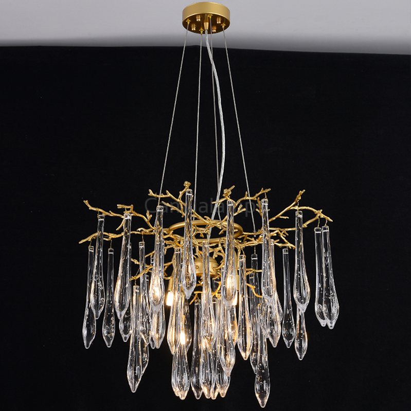 Agnes Round Branch Crystal Chandelier - Ineffable Lighting