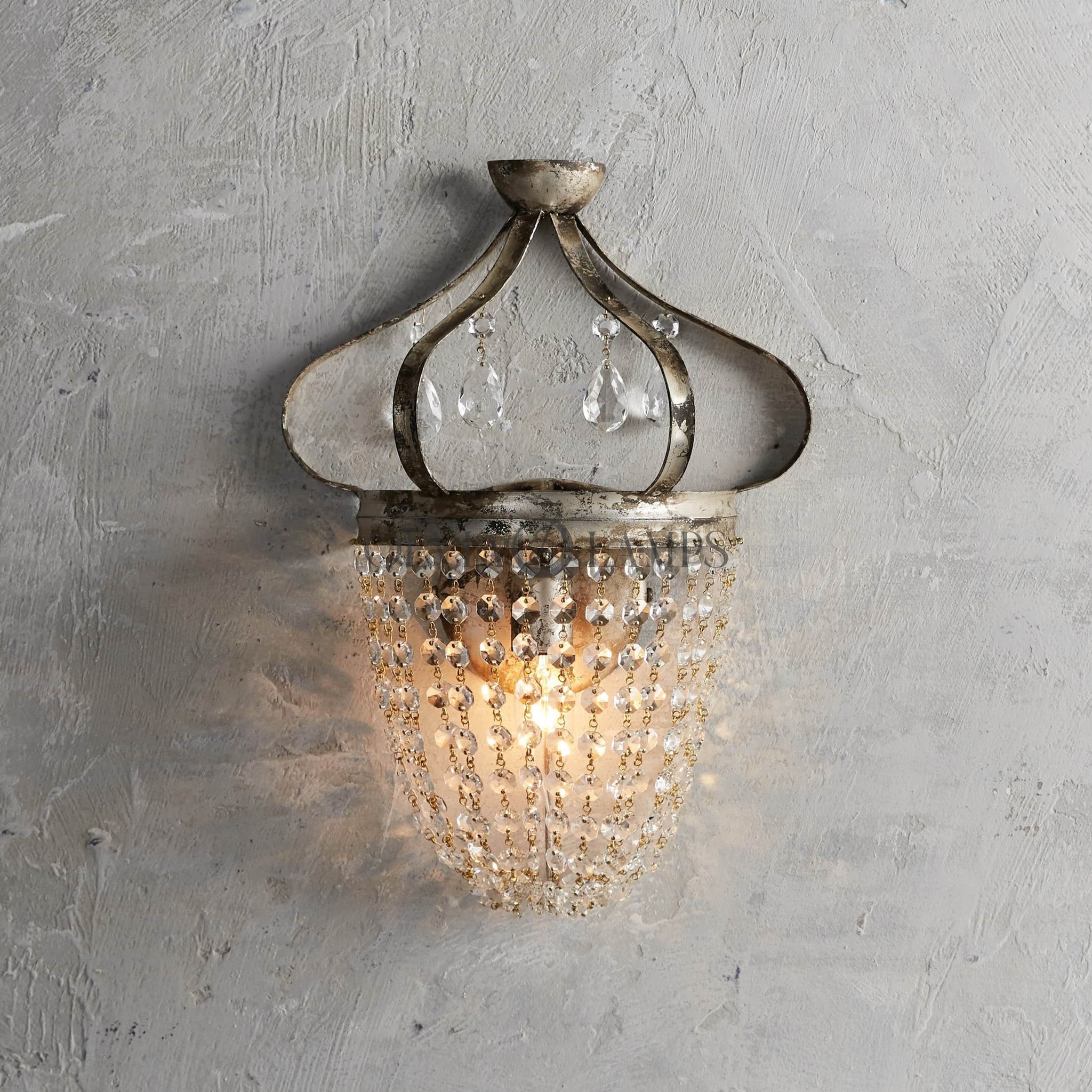 Fotini Iron Wall Sconce in Silver Clay