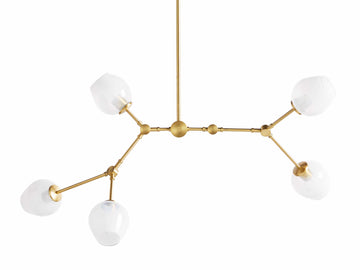 Aurelia Brass Linear Chandelier 52''