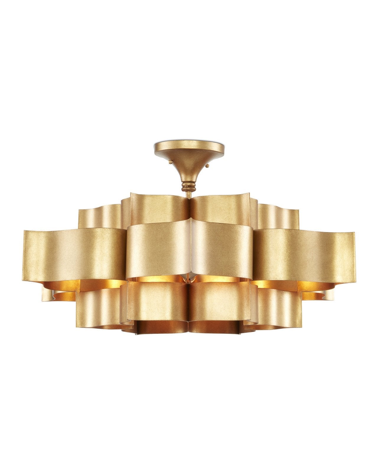 Grand Lotus Large Gold Chandelier