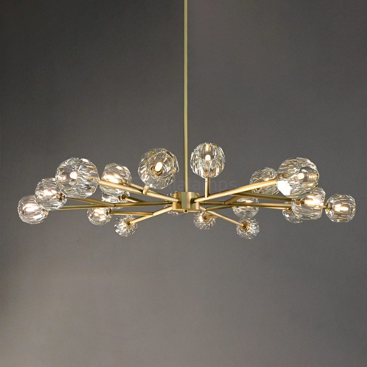 Bille De Crystal Ball Round Chandelier 60"