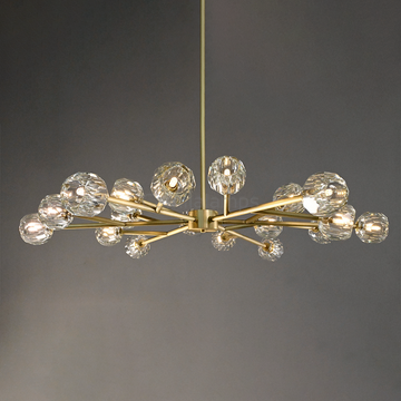 Bille De Crystal Ball Round Chandelier 60"