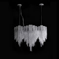 Alisa Luxury Hardware Aluminum Chain Tassel Long Branch Chandelier W35