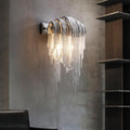 Alisa Luxury Plated Aluminum Chain Tassel Wall Sconce - thebelacan