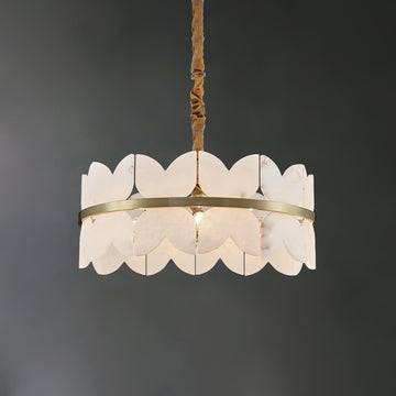 Alabaster Cloudscape Chandelier with 1/2 layer