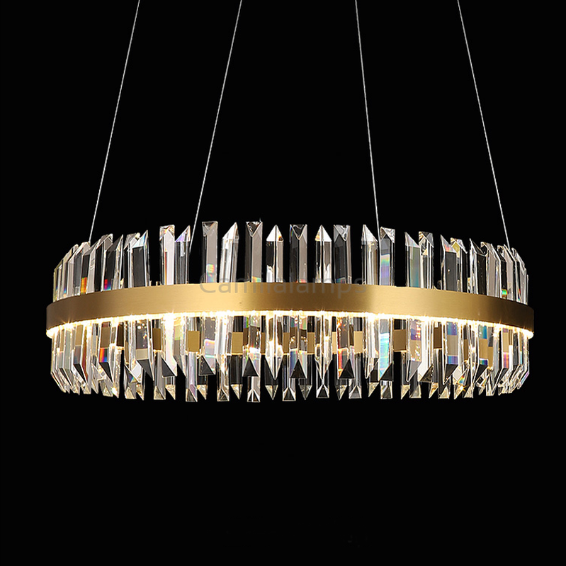 Chloe Round Crystal Chandelier - Ineffable Lighting