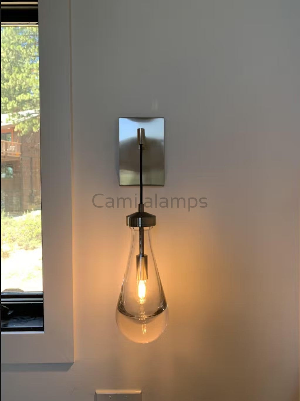 Raindrop Glass Wall Sconce Cord