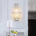 Aluminum Chain Wall Sconce In Living Room - thebelacan