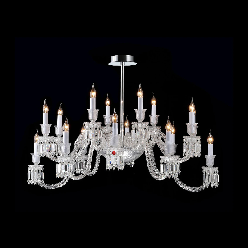 Lliana Classic Oval Crystal Chandelier 16 Lights - Ineffable Lighting