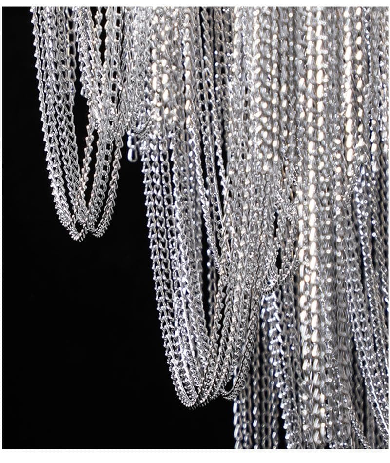 Alisa Luxury Hardware Aluminum Chain Tassel Floor Lamp - thebelacan