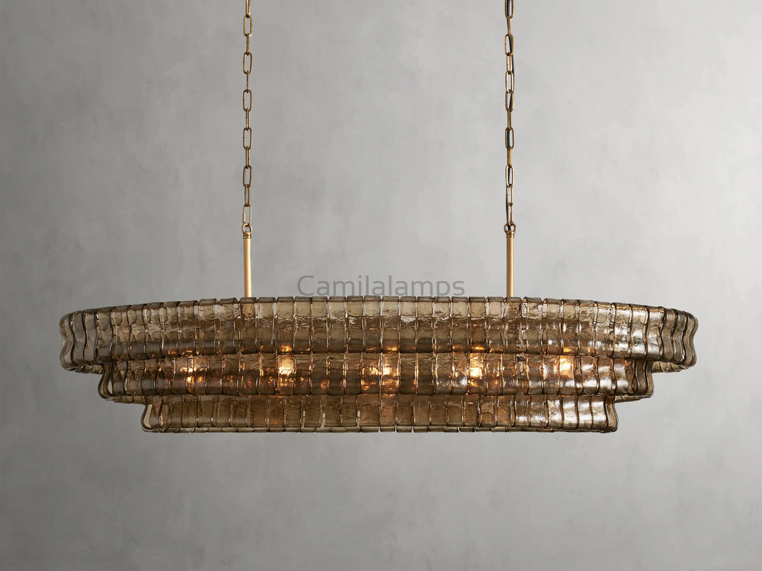 Ghiaccio Oval Chandelier 54"65"