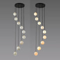 Roden Alabaster Global Pendant Chandelier For Staircase, Spiral Global Pendant chandelier Kevinstudiolives 9 LIGHTS-13.8