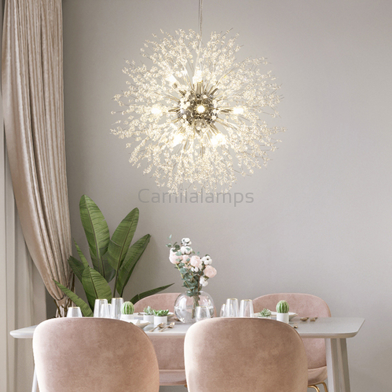 Dandelion Modern Crystal Pendant Light - Ineffable Lighting