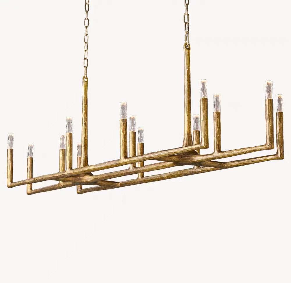 Avarital Forged Linear Chandelier 54" 72" 96" & Pendant