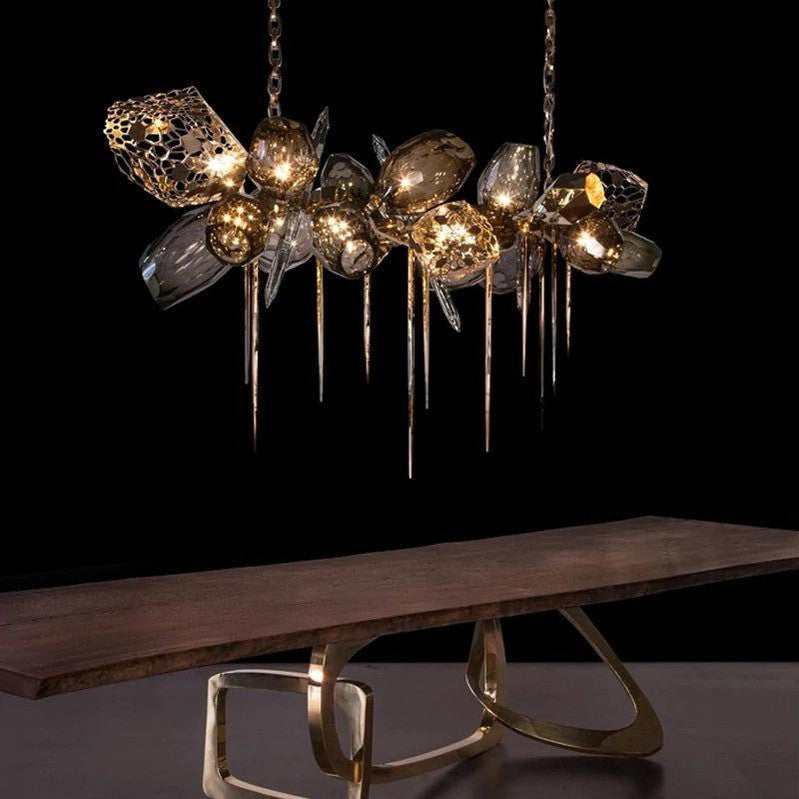 Greta Postmodern Glass Chandelier - Ineffable Lighting