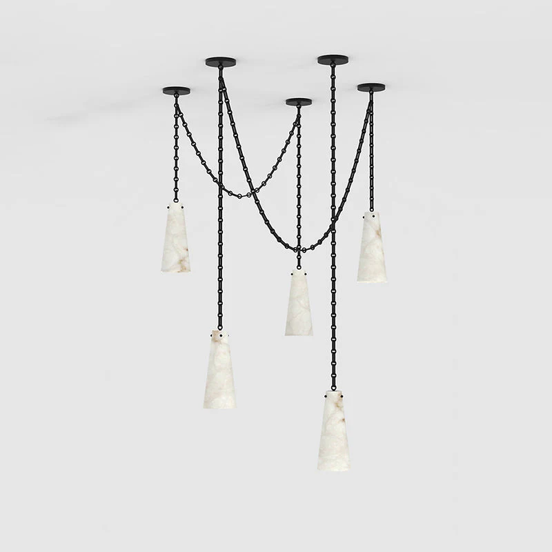 Lysander Alabaster Modern 5-light Chandelier