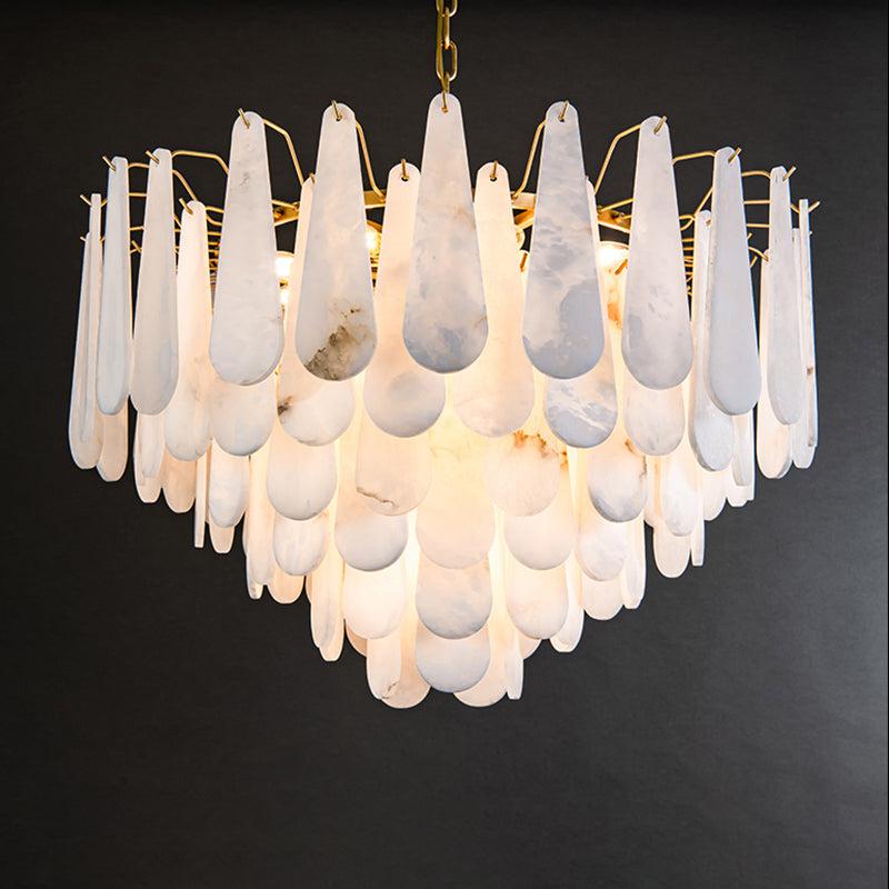 Damaris Alabaster Foyer Modern Art Chandelier