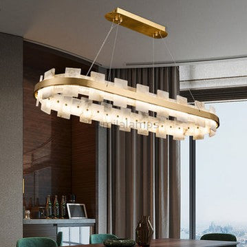 Charlene Marble Gol Modern Chandelier