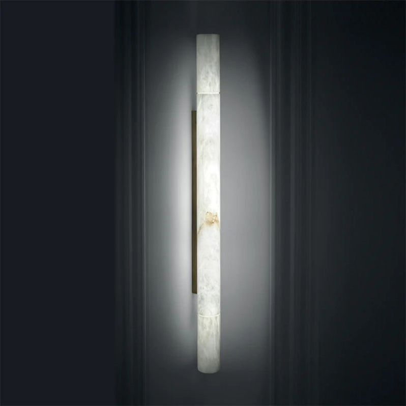 Lavinia Alabaster Round Tube Wall Sconce