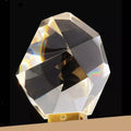 Angelia Faceted Crystal Prisms Short Wall Sconce - thebelacan