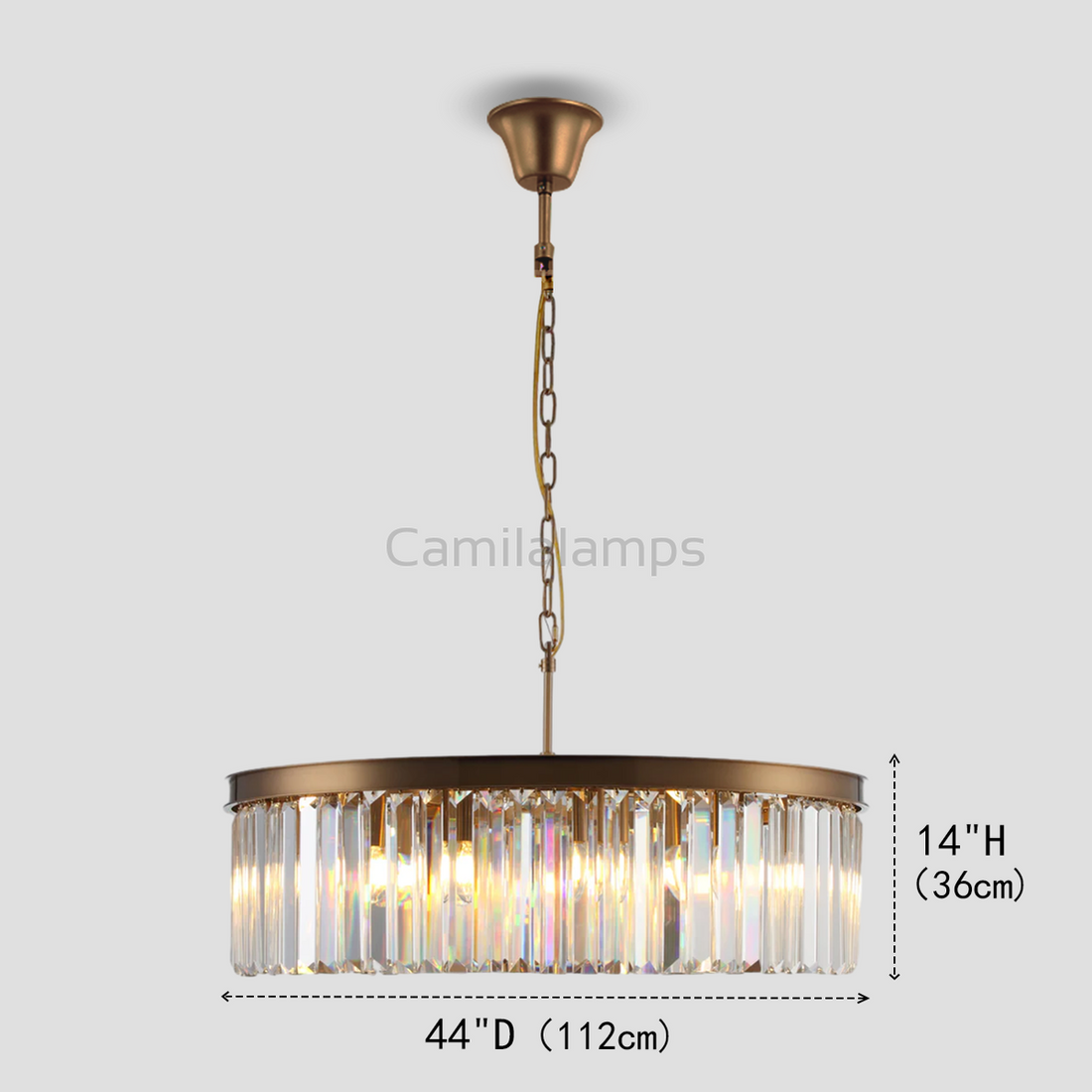 Falria 1-Tier Crystal Round Chandelier