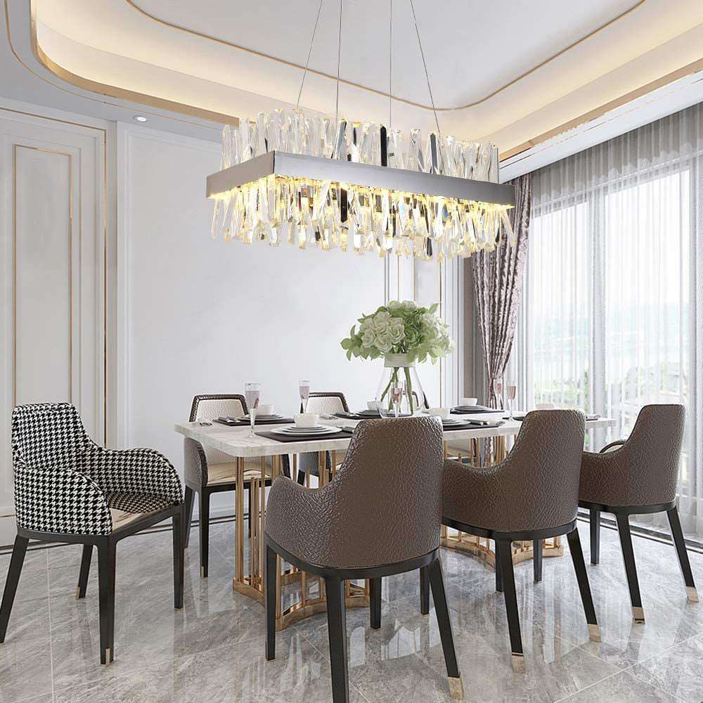 Arsenio Rectangular Crystal Chandelier