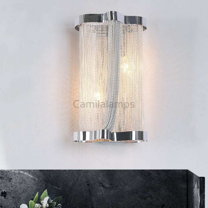 Ashlee Aluminum Chain Tassel Wall Sconce