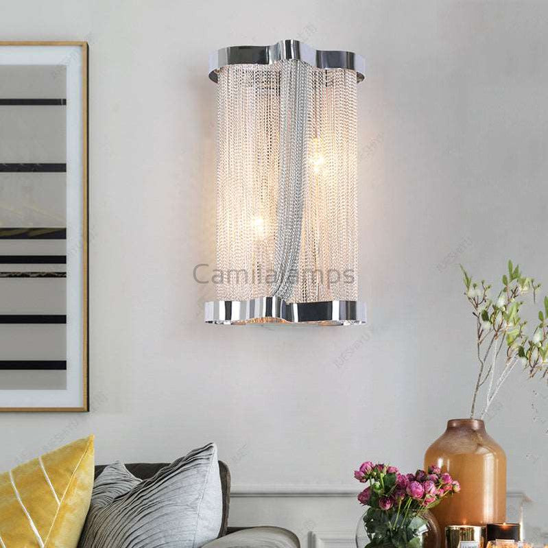 Ashlee Aluminum Chain Tassel Wall Sconce