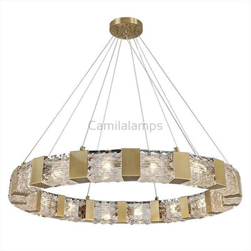 Audrey Modern Round Crystal Chandelier - Ineffable Lighting