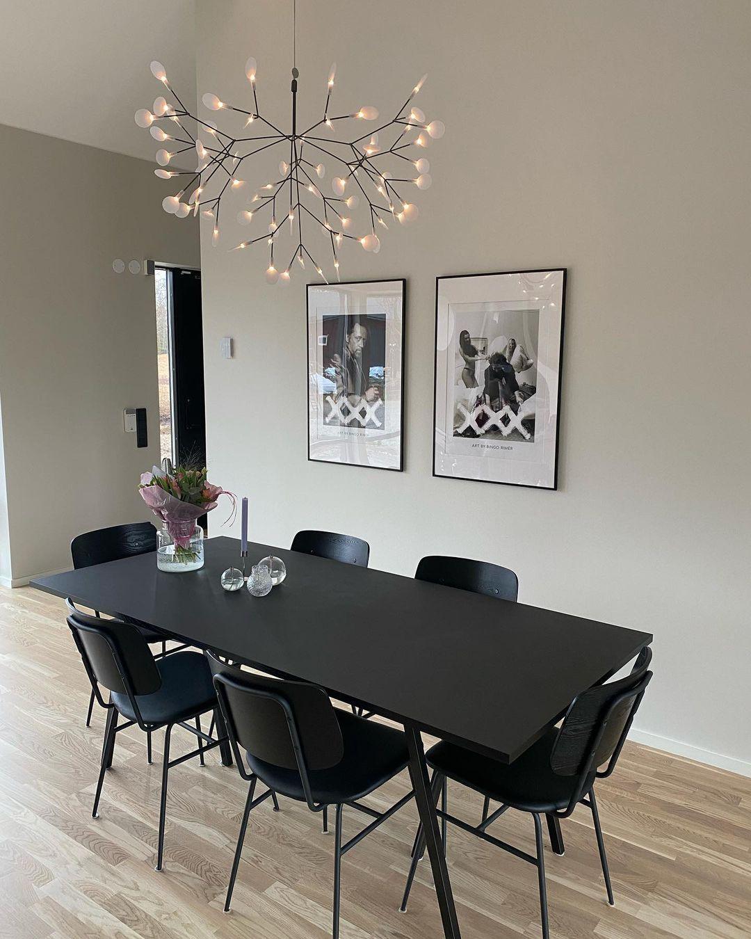 Black Heracleum Chandelier - Vakkerlight