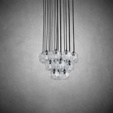 Bille De Crystal Cluster Round Chandelier 14''19''24''30''40"