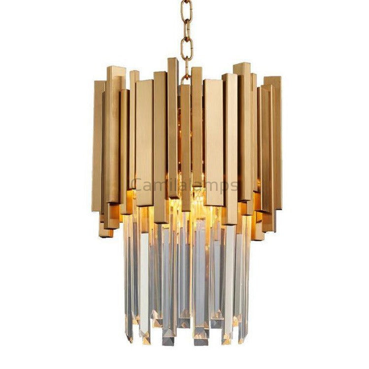 Modern Cream Crystal Pendant Chandelier