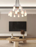 2-Tier White Porcelain Round Chandelier